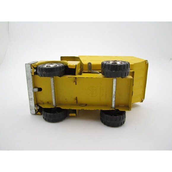 Vtg Louis Marx Metal Yellow Dump Truck Toy (Made in Japan) - Picture 6 of 10